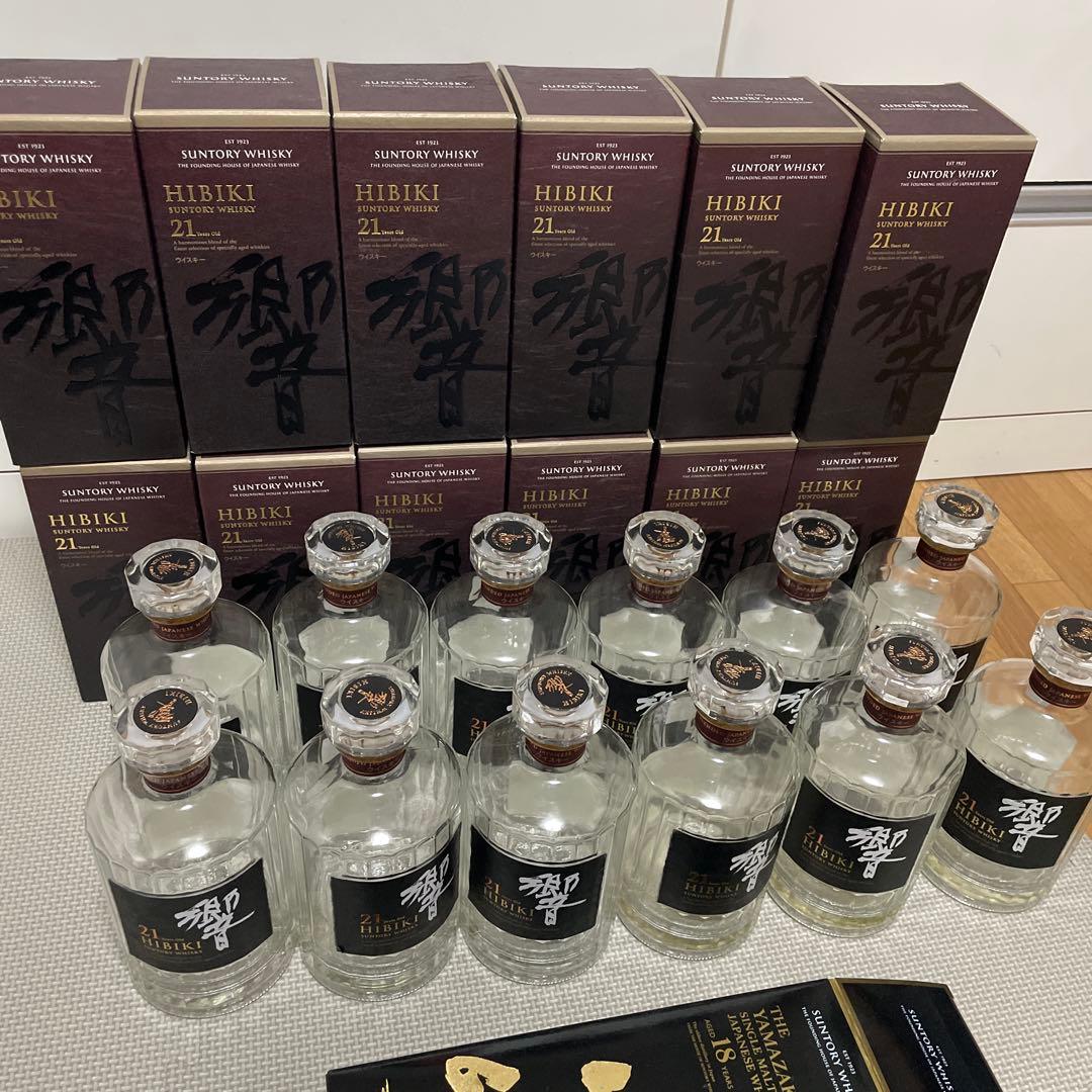 美品　響21年空瓶空箱1ダース12本セット　山﨑18年空箱