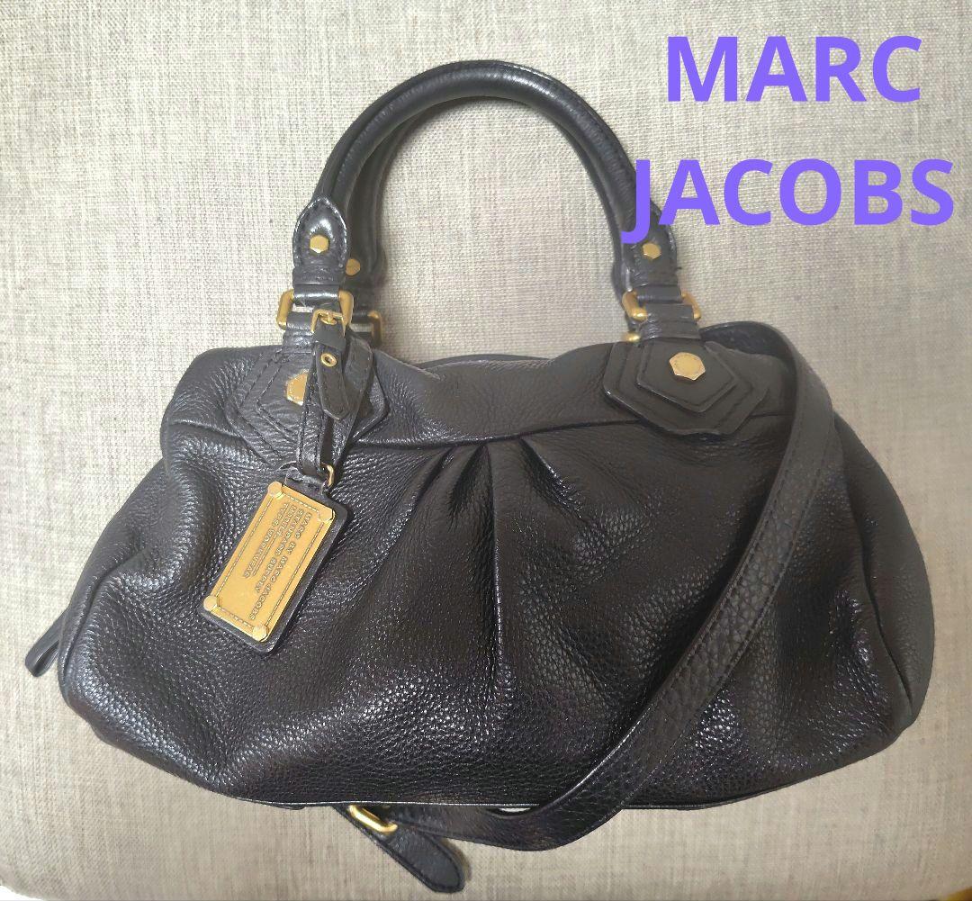 マークジェイコブス レザー シボ革 ゴールド金具 ハンドバッグ 黒y2k