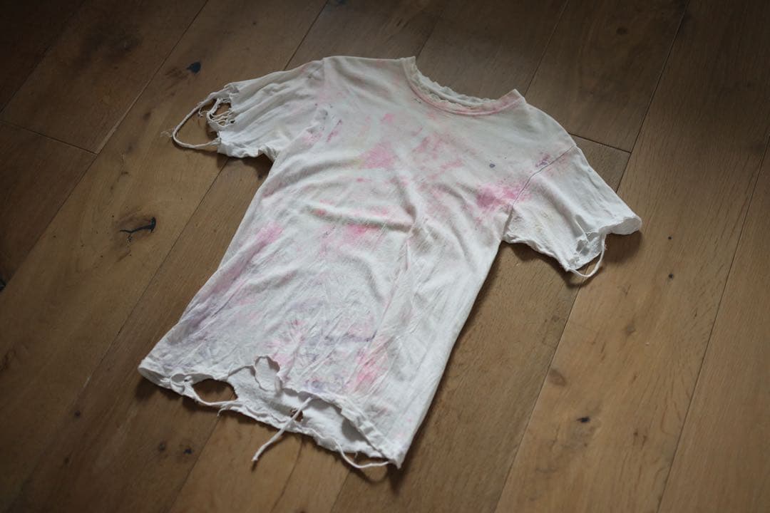 nozomi ishiguro ノゾミイシグロ　ダメージ加工 ペイントTシャツ