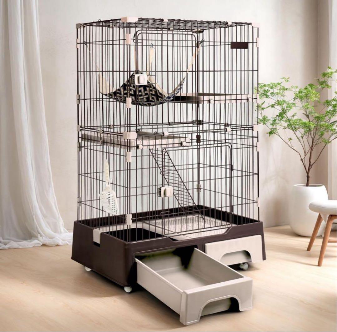 トイレ一体型キャットケージ 82cm