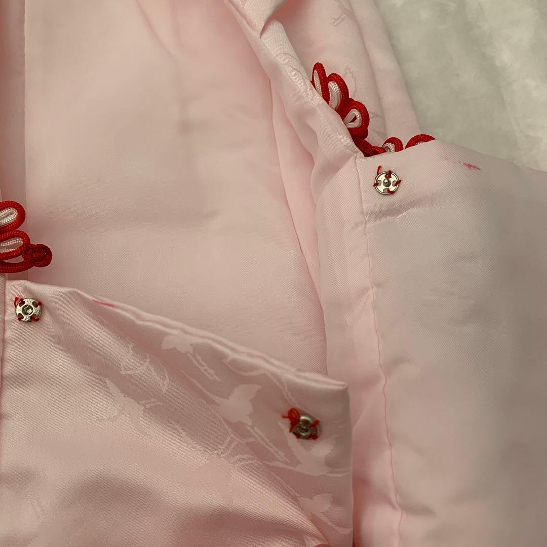 正絹　お仕立て　七五三　3歳　女の子　セット(長襦袢,被布,足袋付き) ピンク