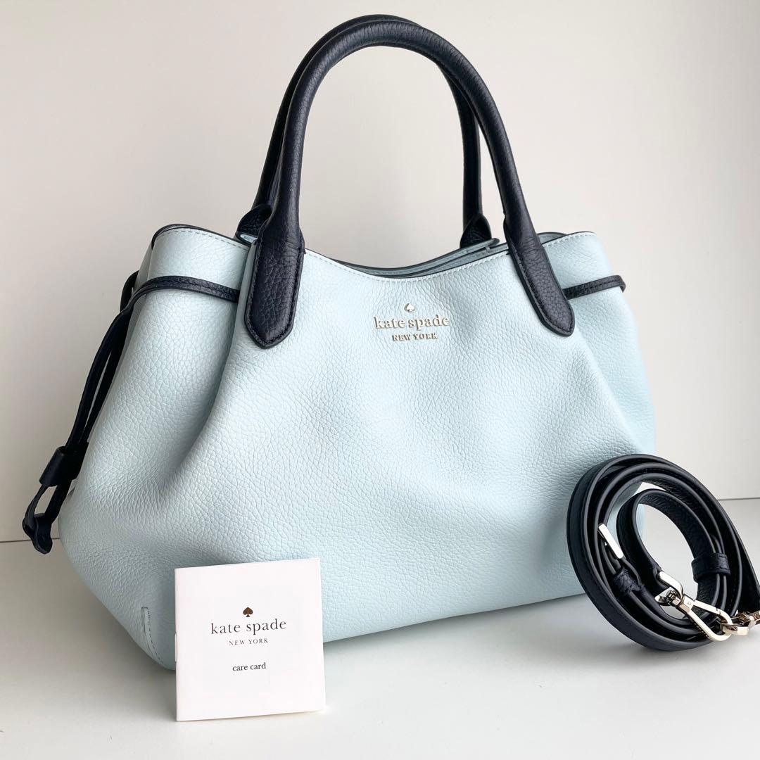 ケイトスペード ハンドバッグ ダンプリング 2way サッチェル 水色 ほぼ新品