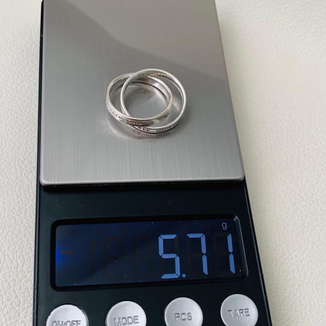 希少 19号 ティファニー ロッキング 2連 リング 指輪 大きめサイズ