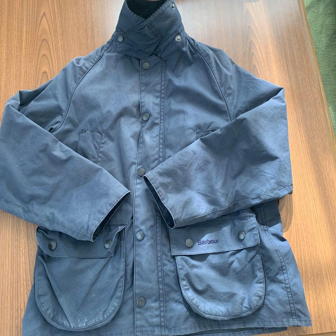 ニ*ー様 Barbour ビデイルレディースS ネイビー英国製Kids L(10