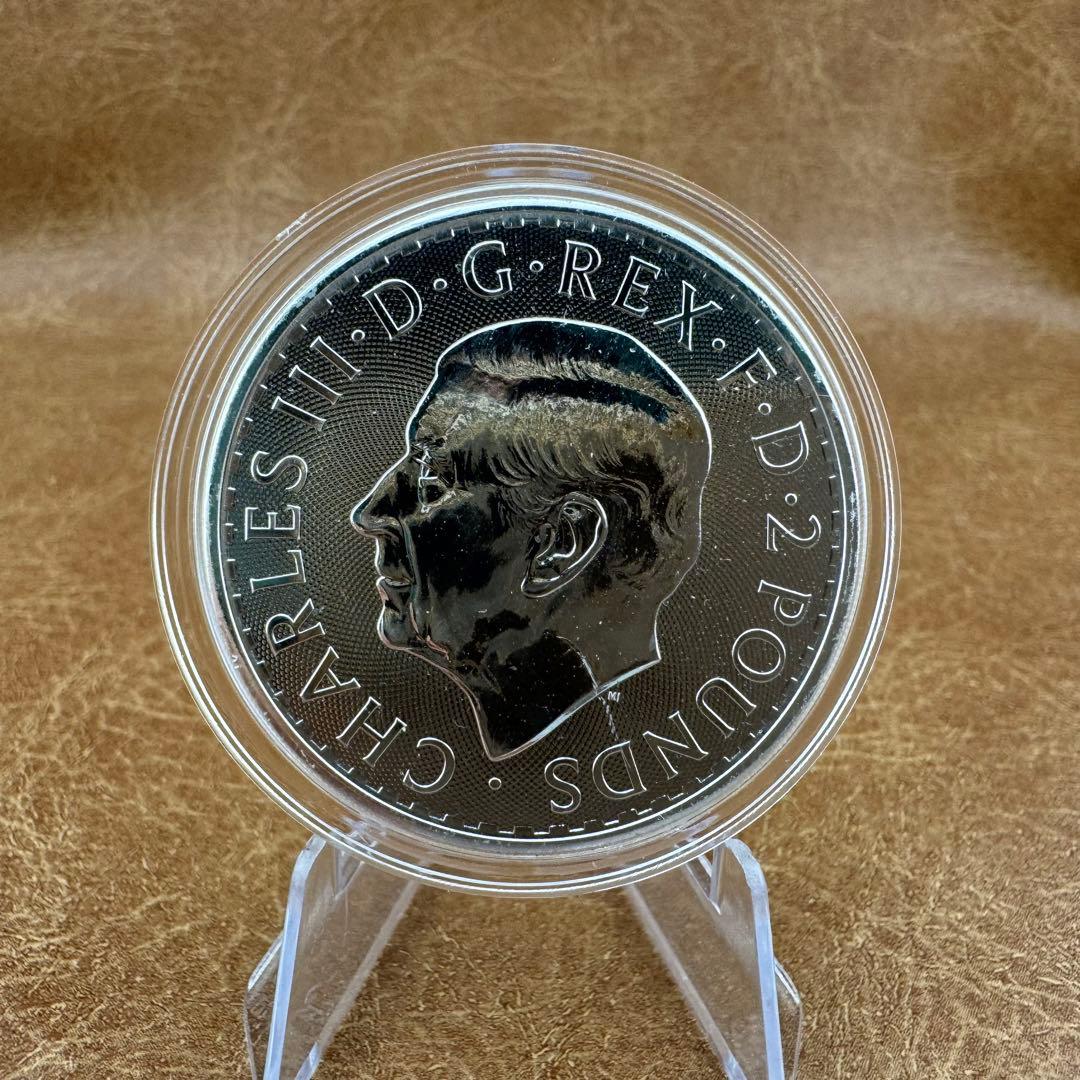 世界100枚限定 イギリス ブリタニア 銀貨 カラー ロンドンビッグベン 1oz