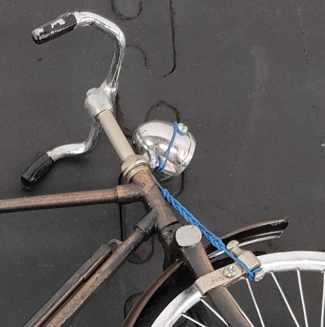 クラシックスタイル 金属製 自転車模型 全長約42cm