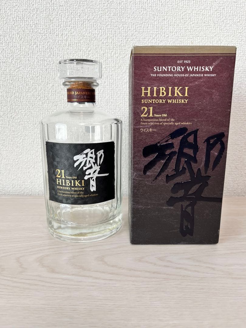 希少国産ウイスキー　響21年　空箱、空瓶セット