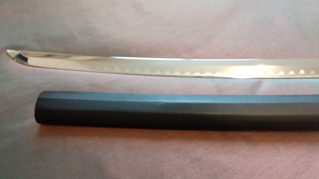 【互の目刃紋】模造刀 舞踊 大刀 模擬刀 拵え 黒木鞘 刀 刀剣 日本刀