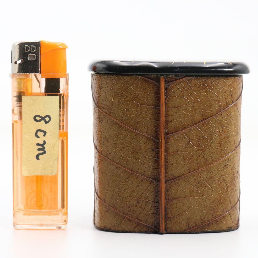 筑城筑良作 木の葉四方 薄茶器 茶道具 共箱　V926