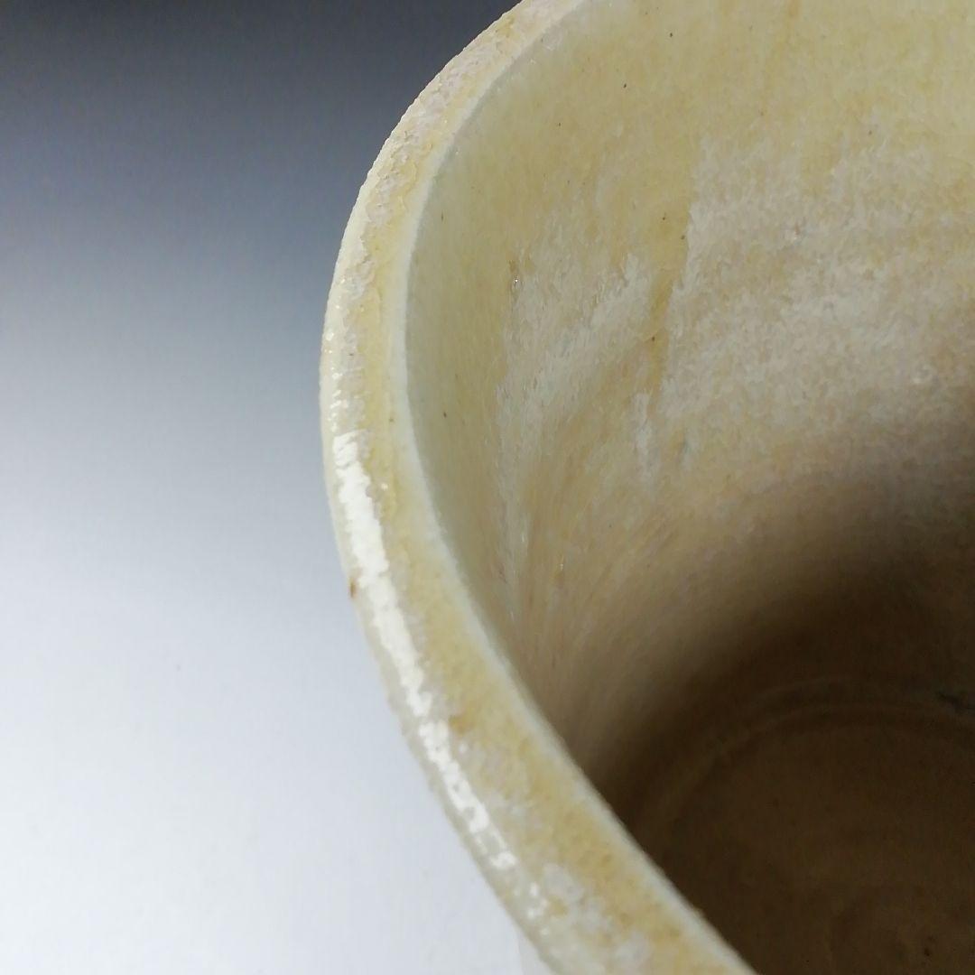 Ｔ６８８　水指　『黄瀬戸　棒ノ先』『加藤芳右衛門 造』　共箱　茶道具