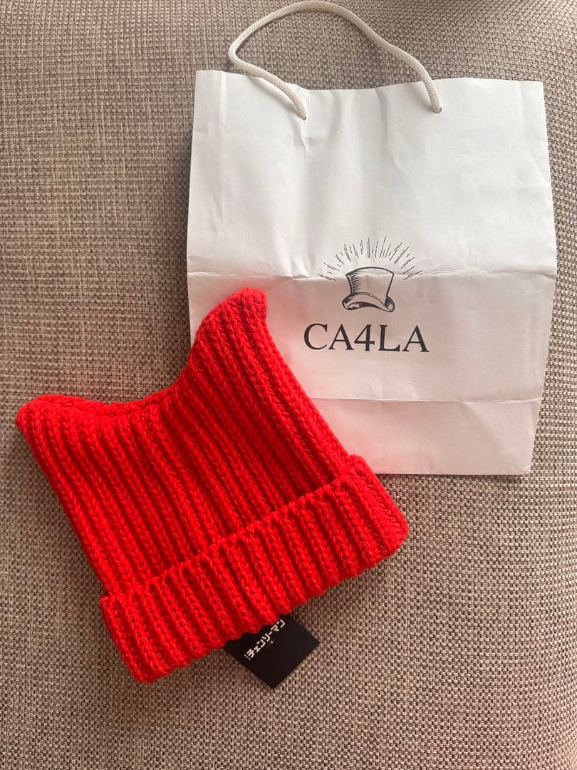 CA4LA チェンソーマン レゼ編 コラボ パワー ニット帽 帽子 赤 レッド