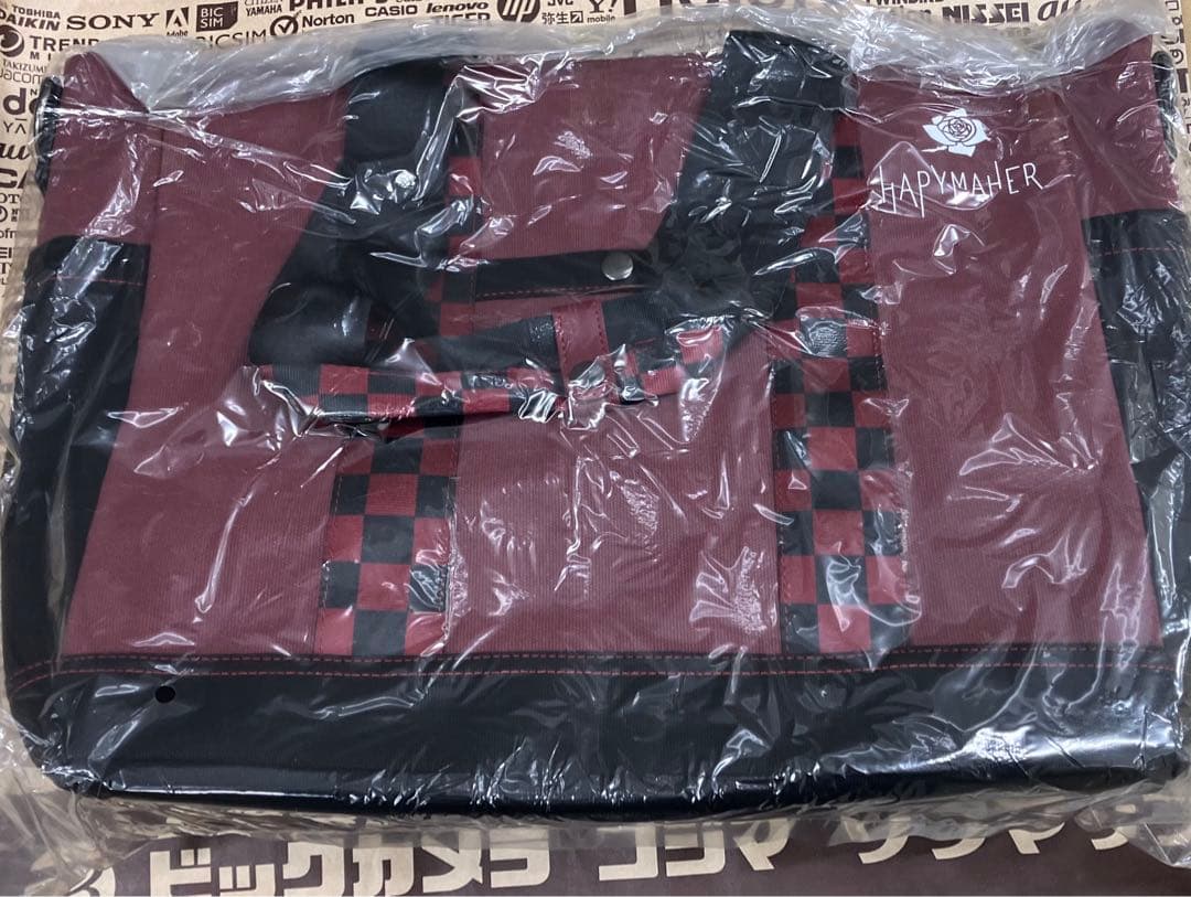 \" ハピメア \" イメージトート　ローズレッド　トートバック　カバン　鞄