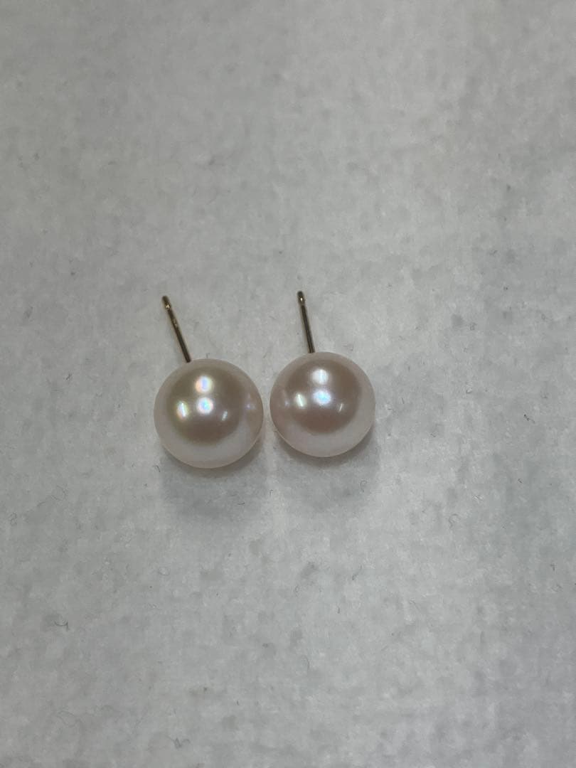 伊勢志摩英虞湾産あこや真珠　8.2 8.4mm パールピアス