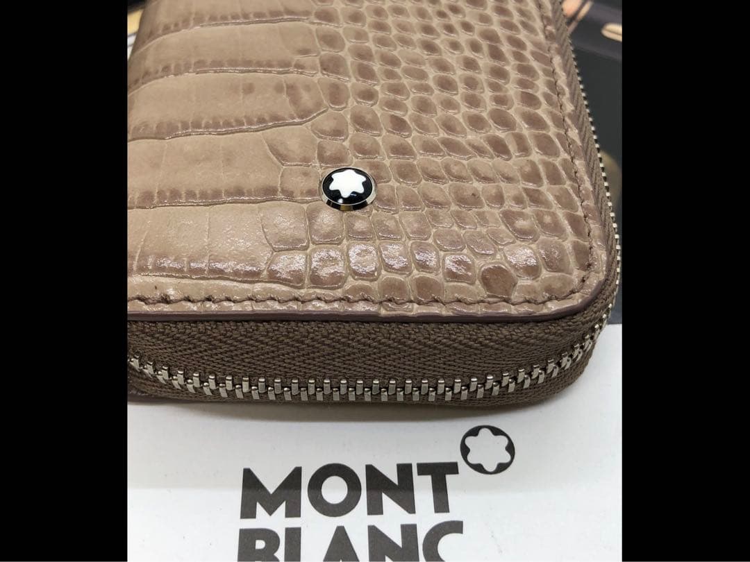 ⭐️モンブラン⭐️売切れの高品質アリゲーターデザイン・マイスター本革製ペンポーチ⭐️
