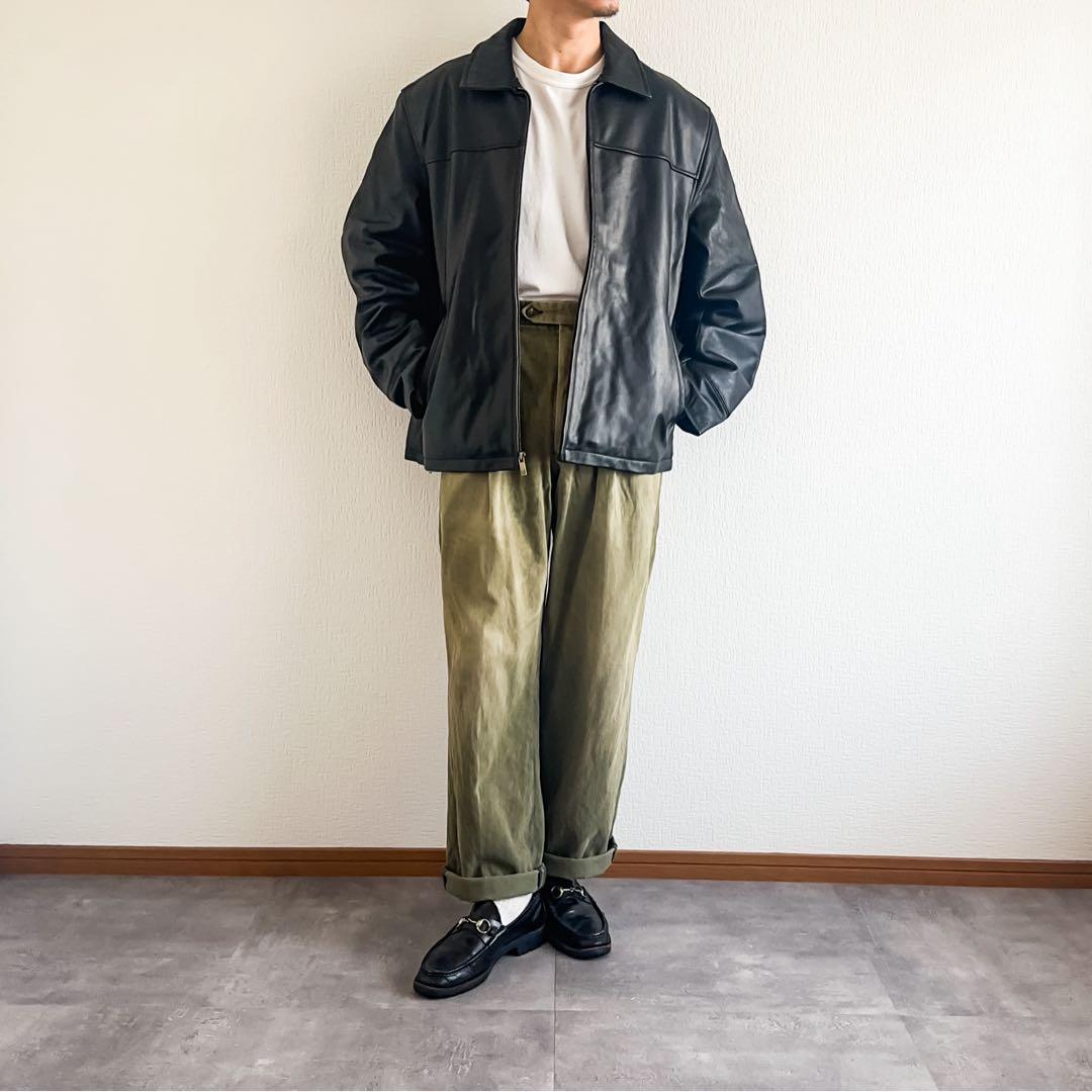 90s~ Ralph Lauren CHAPS ブラック 黒 レザージャケット