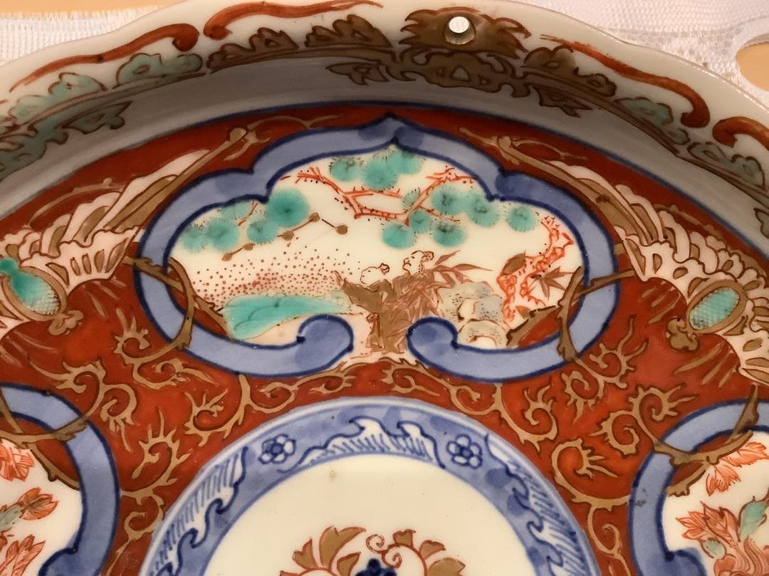 【古伊万里】鉢　金襴手　渦福　アンティーク