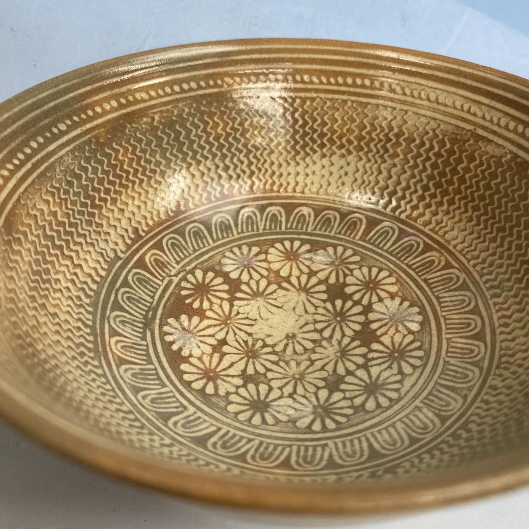 駕洛窯　三島茶碗　共箱付き