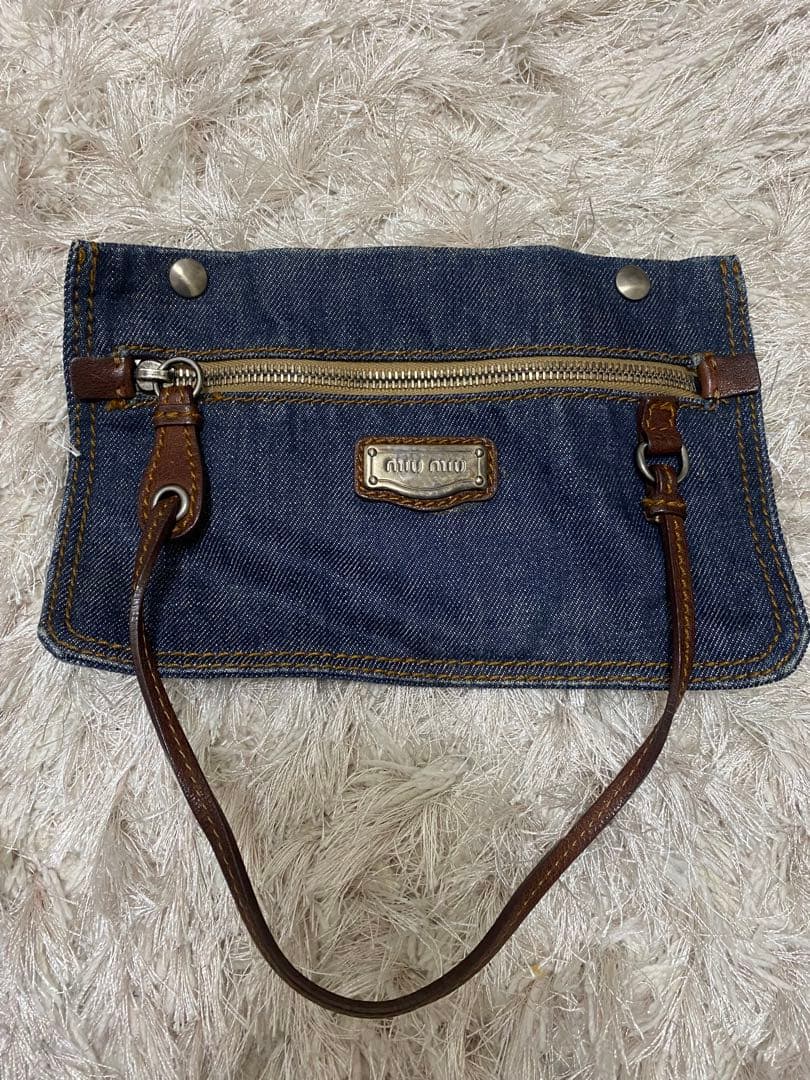 miu miu デニム　ショルダーバッグ