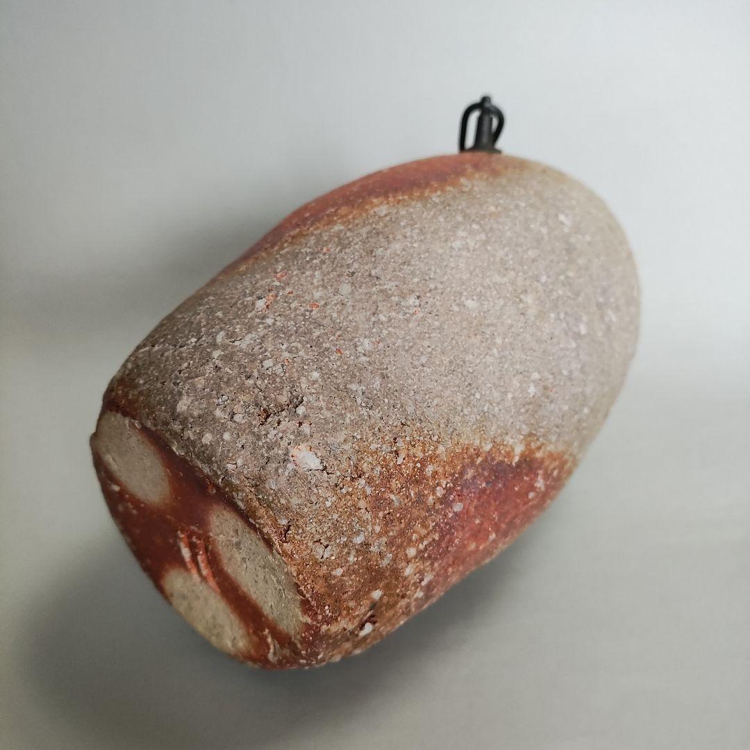 岡見周二　掛花生　花入　花瓶　信楽　自然釉