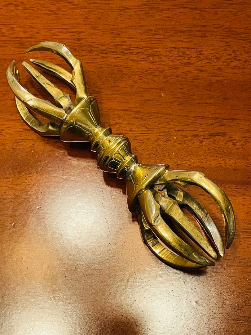 日本式 新品 未使用 送料無料 五鈷杵　バジュラ　ドルジェ　密教法具 16㎝