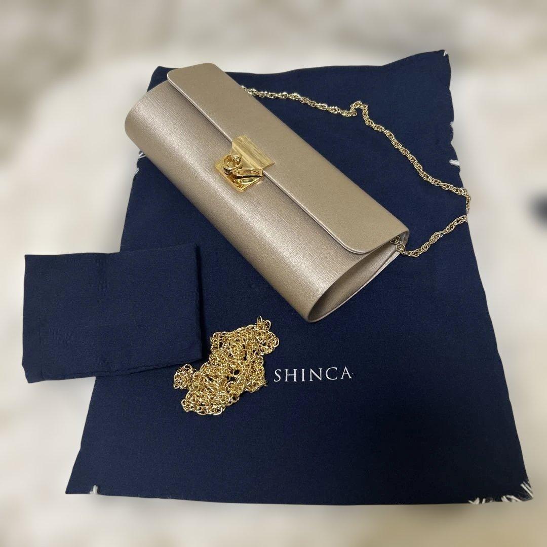 【未使用級】現行　岩佐（SHINCA）　メロウ　サンドベージュ　パーティーバッグ