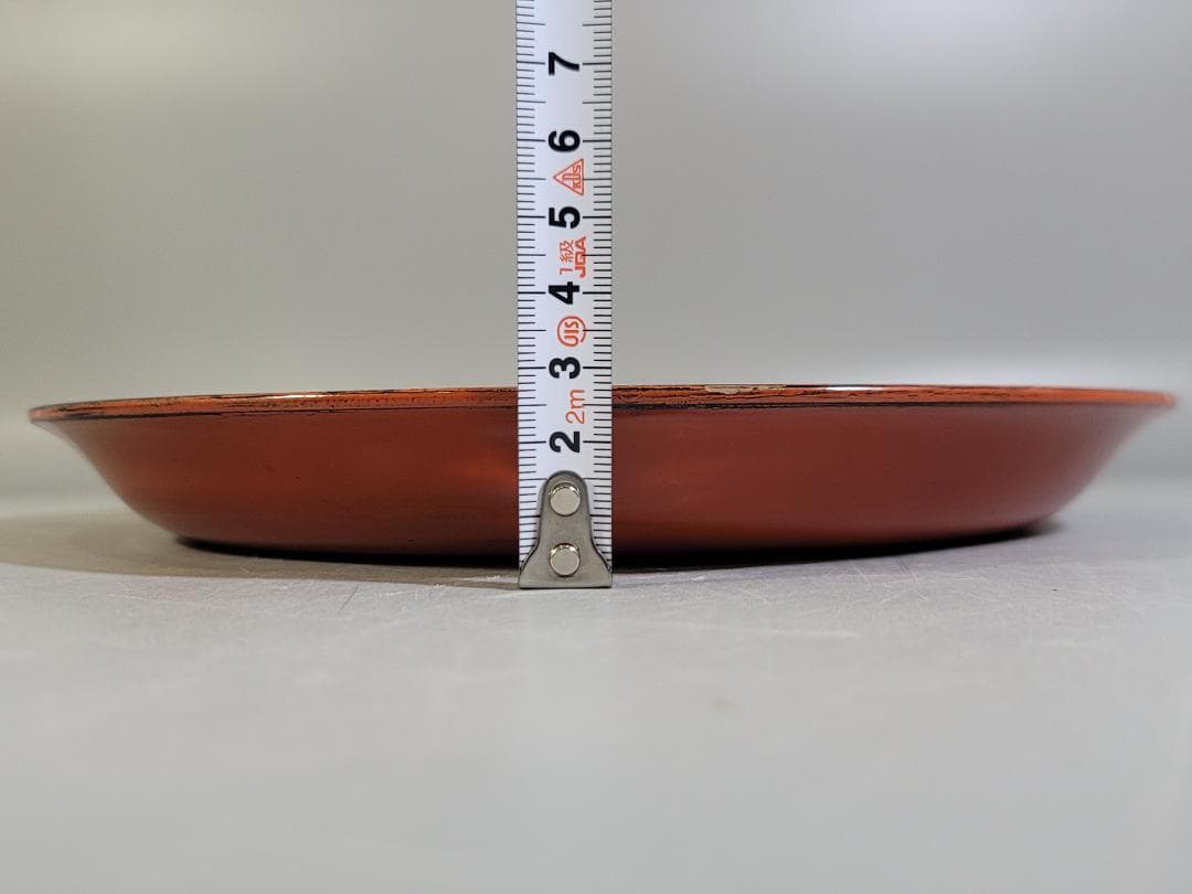 根来塗 丸盆 時代物 古美術 DT242