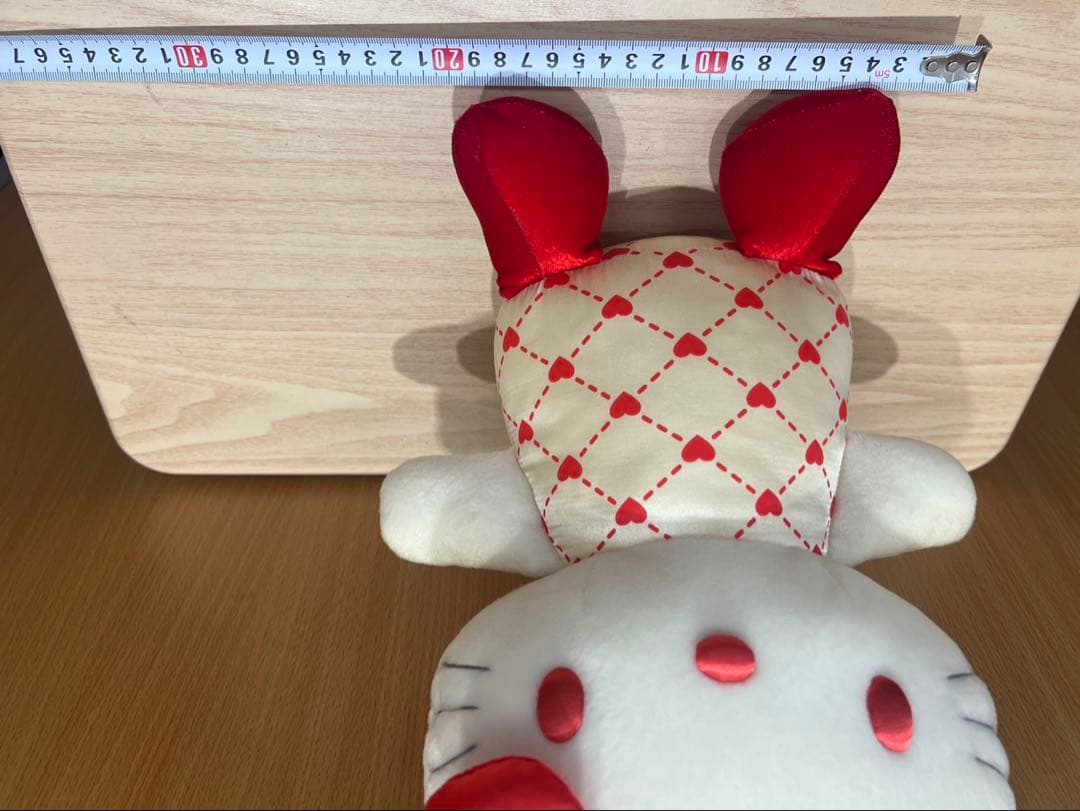 【レトロ・希少】ハローキティ ハートリボンぬいぐるみ 約30cm／サンリオ