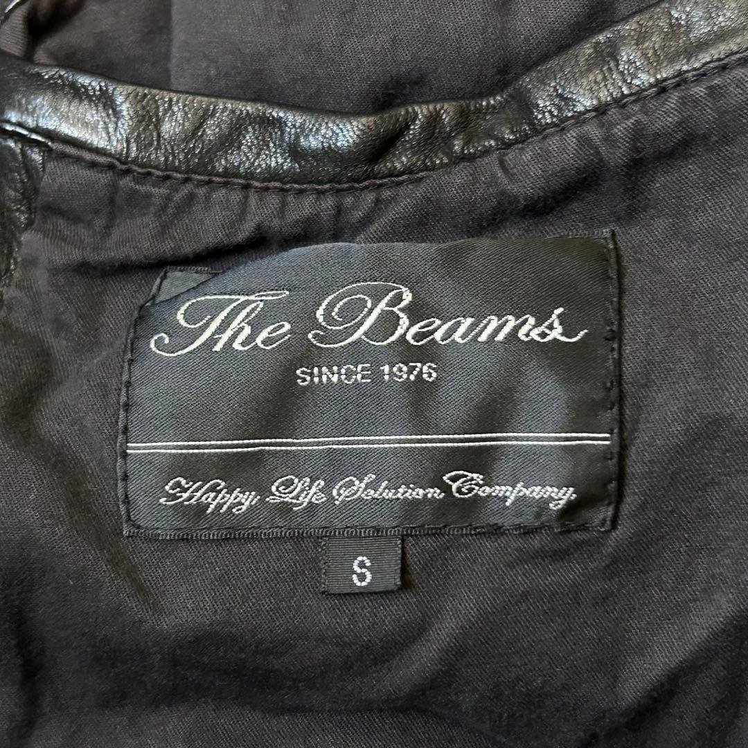 美品 The Beams シングル ライダース レザー ジャケット やぎ革