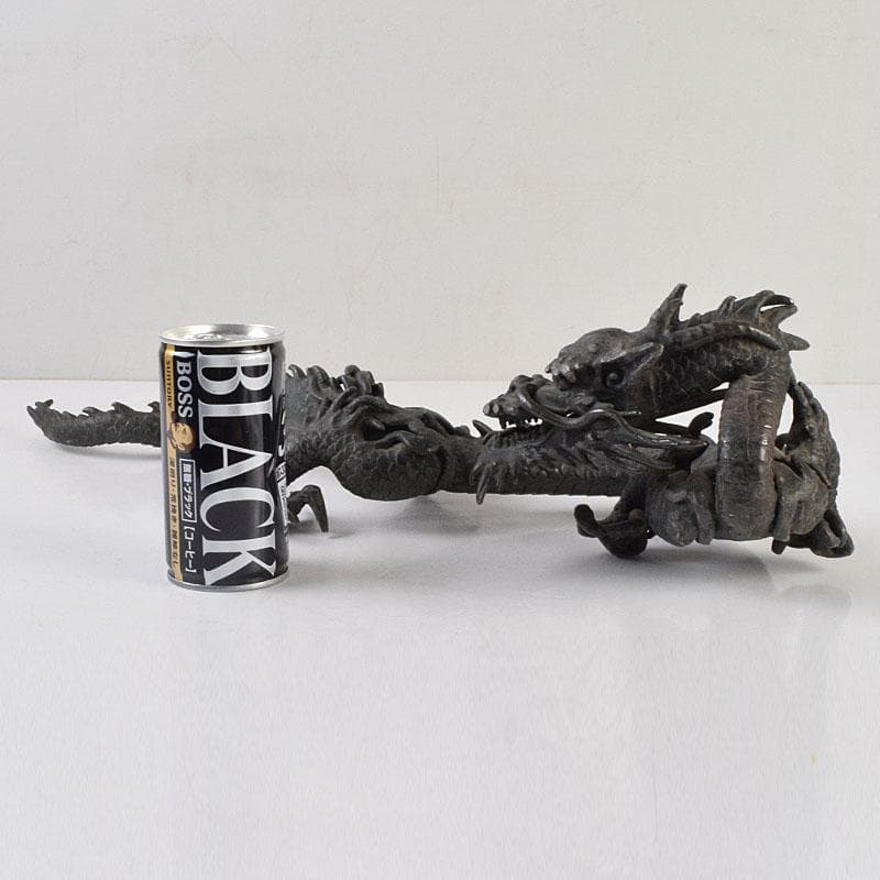オベサス　時代金工　古銅鍍金　龍　置物　重さ約4kg　D　R9340H