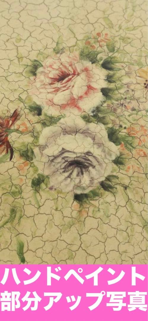 希少♦️ハンドメイド ペイント♦️ロココ アンティーク 収納飾り棚♦️クラック♦️送料込