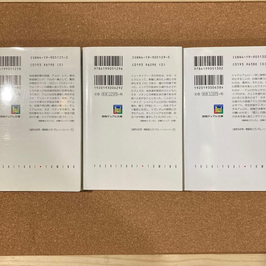 小説 機動戦士ガンダム　ハイ・ストリーマー　全3巻　徳間デュアル文庫