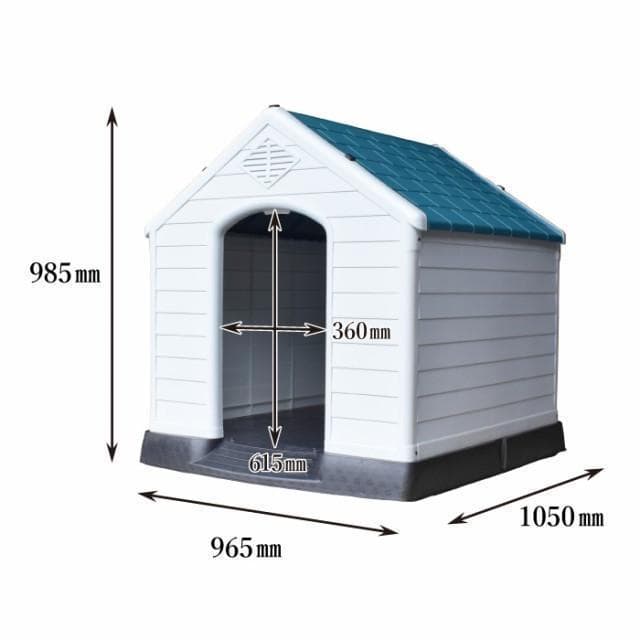 プラスチック製犬小屋　ドッグハウス　XDB-413　中型犬/大型犬用