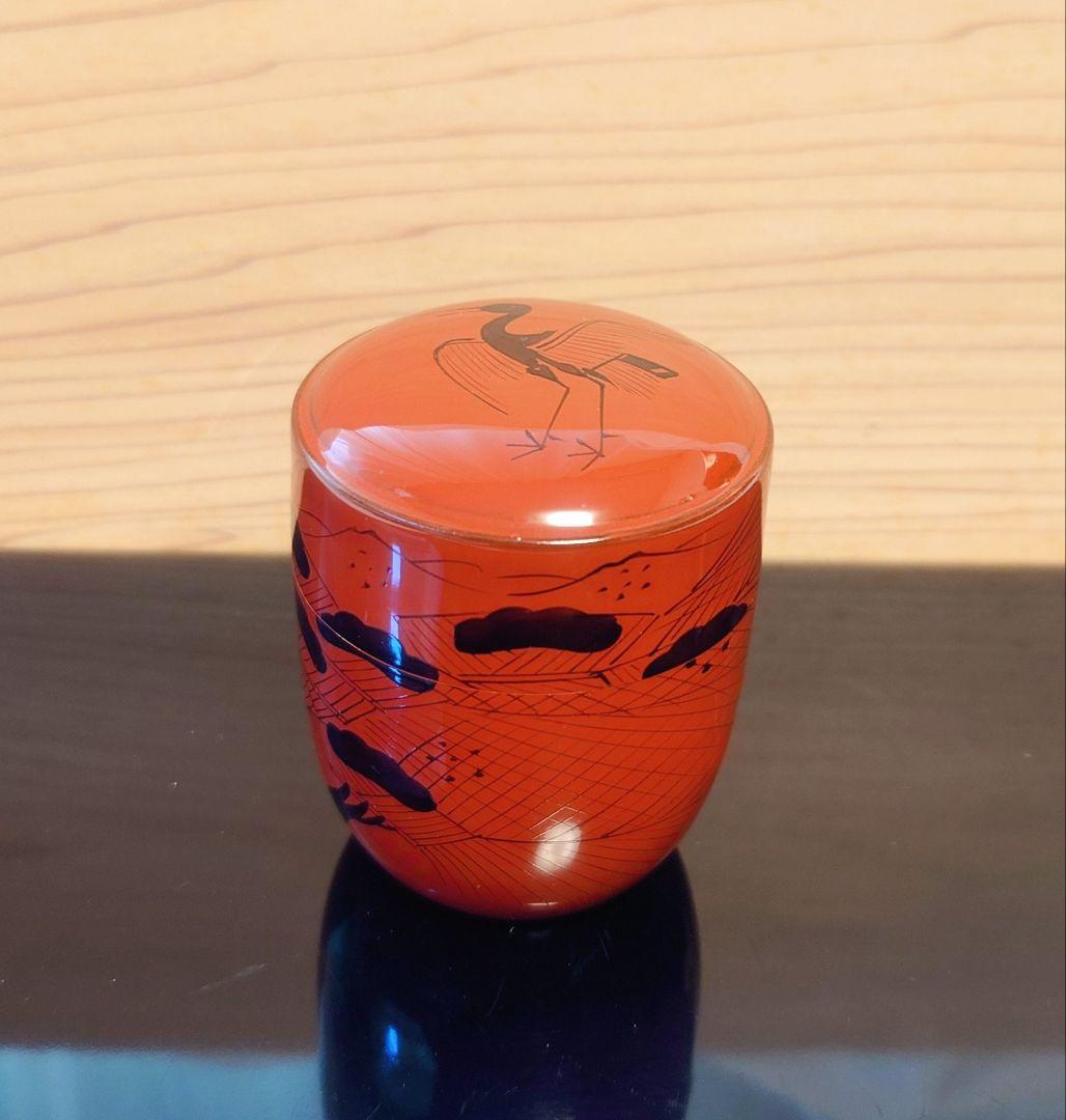 茶道具 曙棗 朱塗 玄々斎好 筑城筑良作 共箱あり