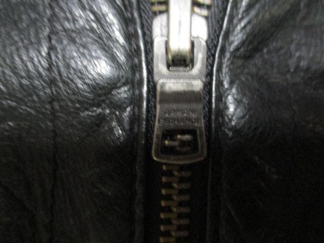 AX　アルマーニエクスチェンジ　２トーン　レザー　ライダースジャケット　SM