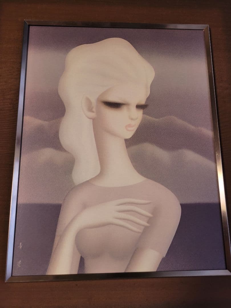 東郷青児　絵画　リトグラフ