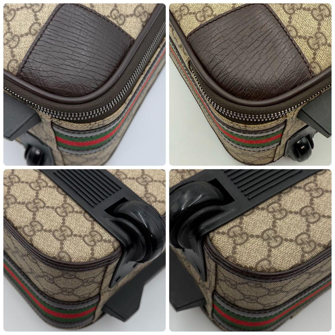 高級　美品 グッチGG シェリーライン　PVC キャリーケース　キャリーバッグ