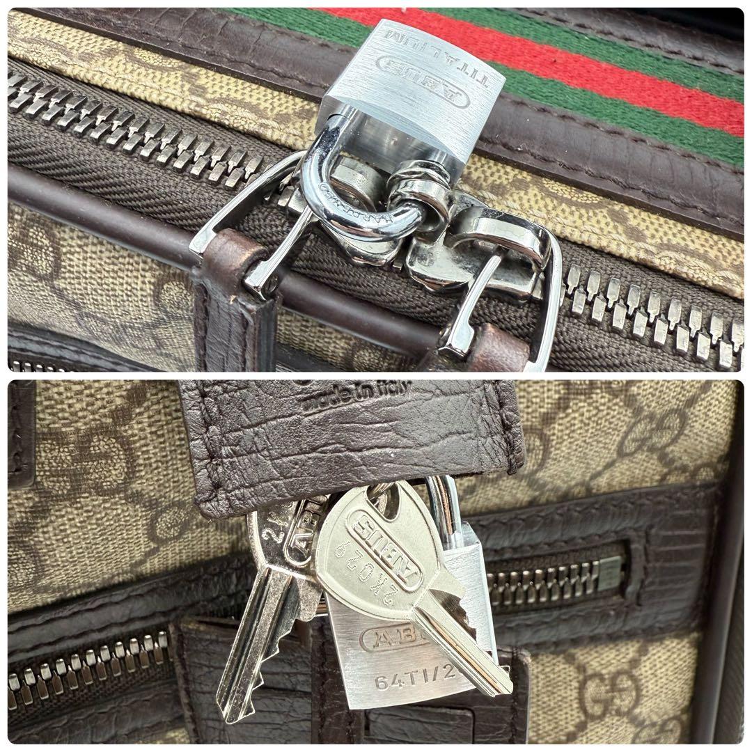 高級　美品 グッチGG シェリーライン　PVC キャリーケース　キャリーバッグ