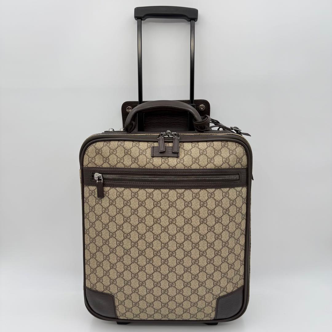 高級　美品 グッチGG シェリーライン　PVC キャリーケース　キャリーバッグ