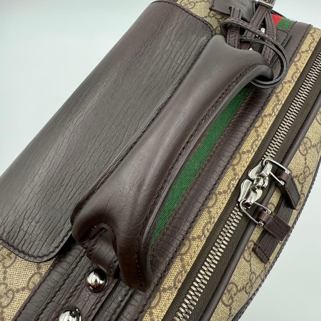 高級　美品 グッチGG シェリーライン　PVC キャリーケース　キャリーバッグ