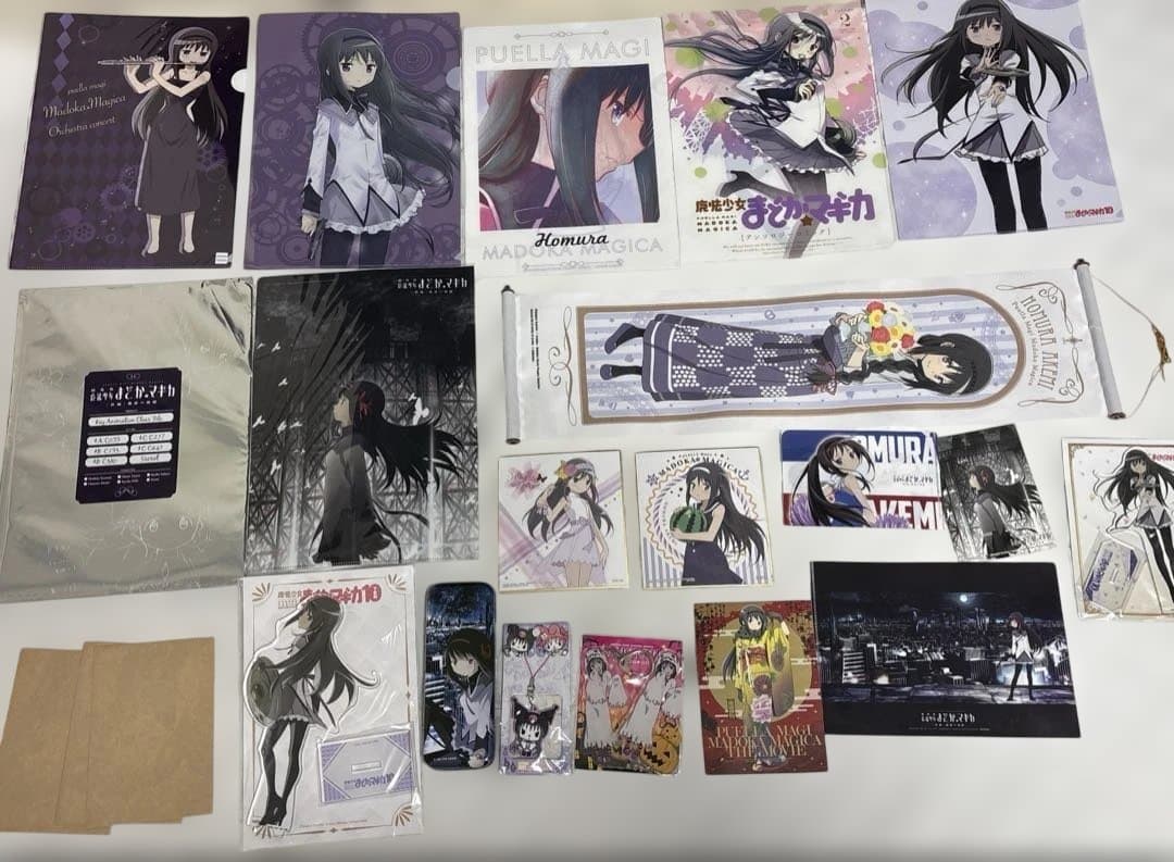 魔法少女まどかマギカ　暁美ほむらまとめ売　クリアファイル、アクスタ、タペストリ等