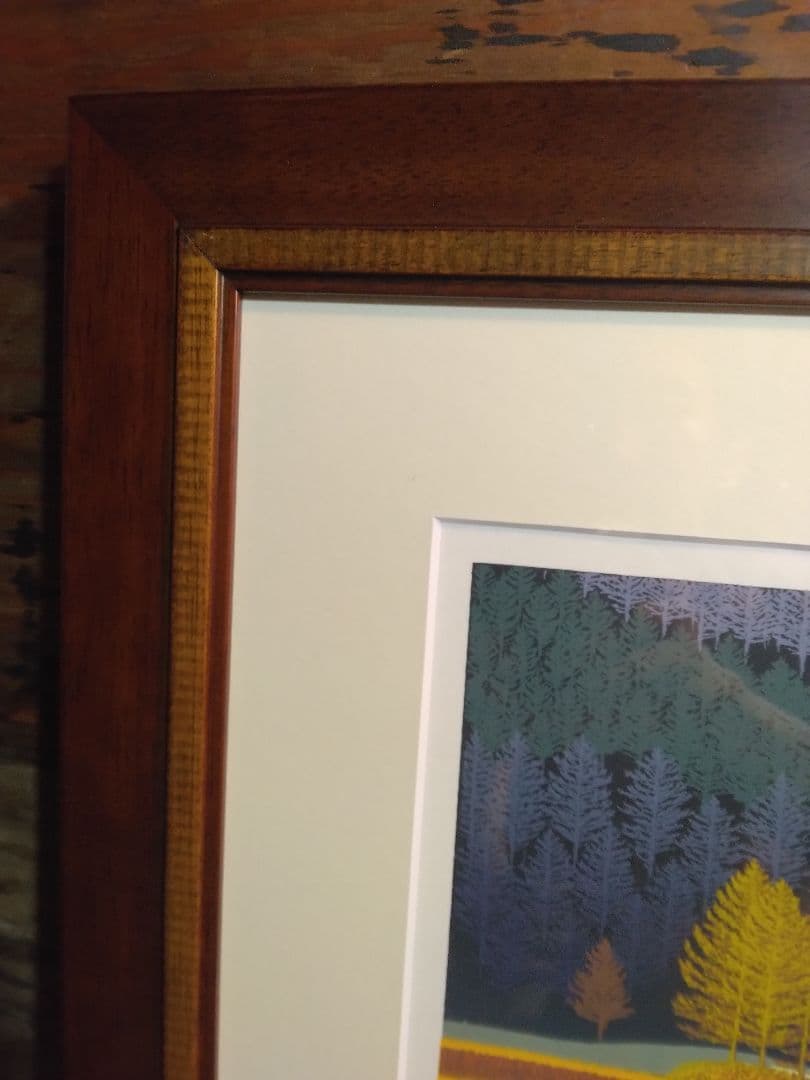 シルクスクリーン　版画　小暮真望「錦織の調べ」　限定500部 直筆サイン　裏書