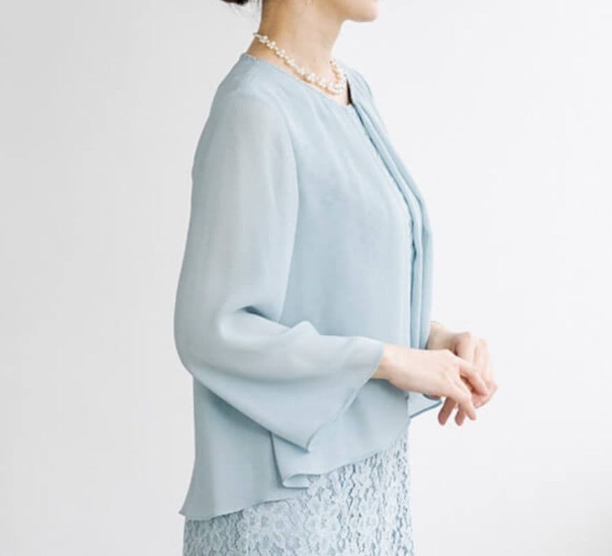 東京ソワール カバーアップ付きセミロングワンピース 大きいサイズ 15号