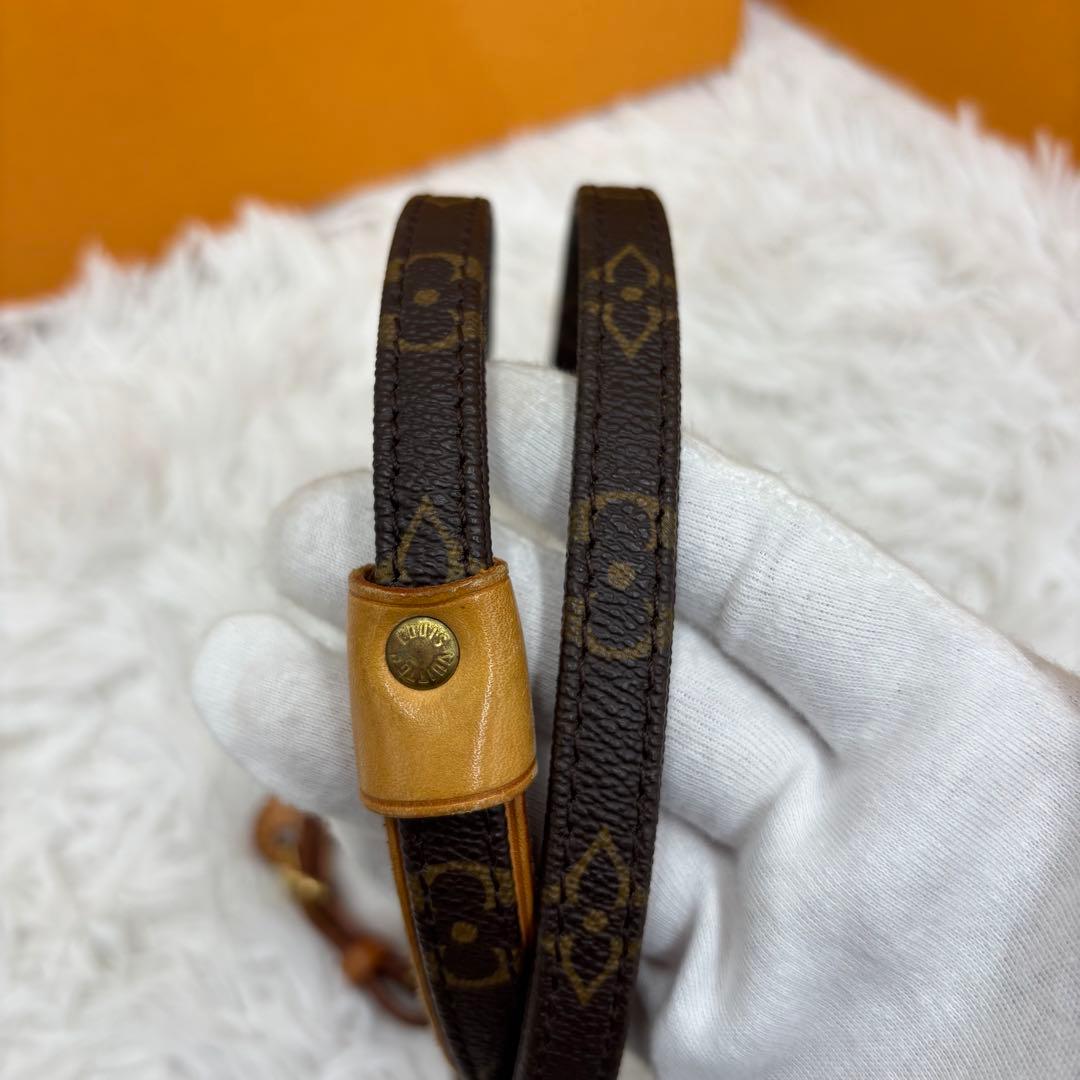 【美品✨】Louis Vuitton モノグラム レザー　小型犬用首輪　リード