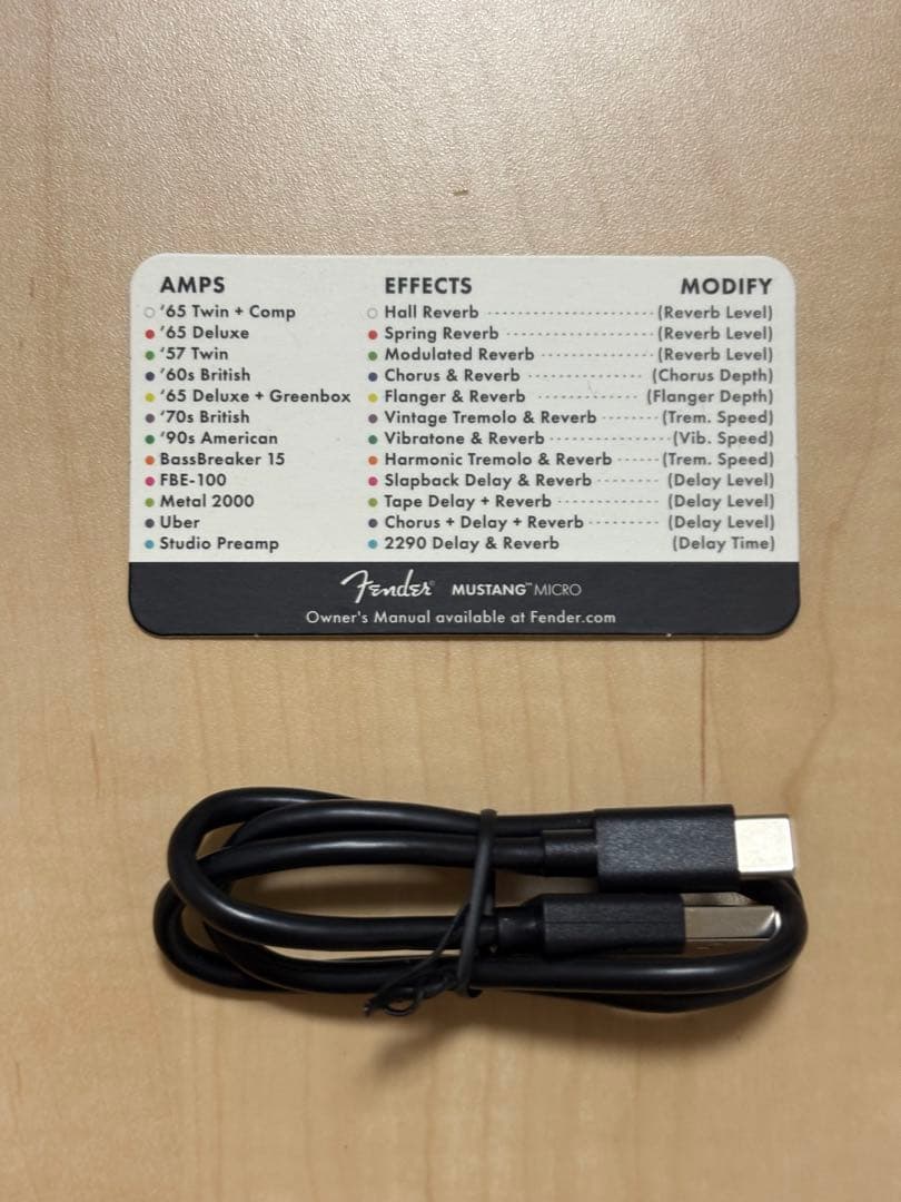 Fender Mustang Micro ギター用ヘッドフォンアンプ