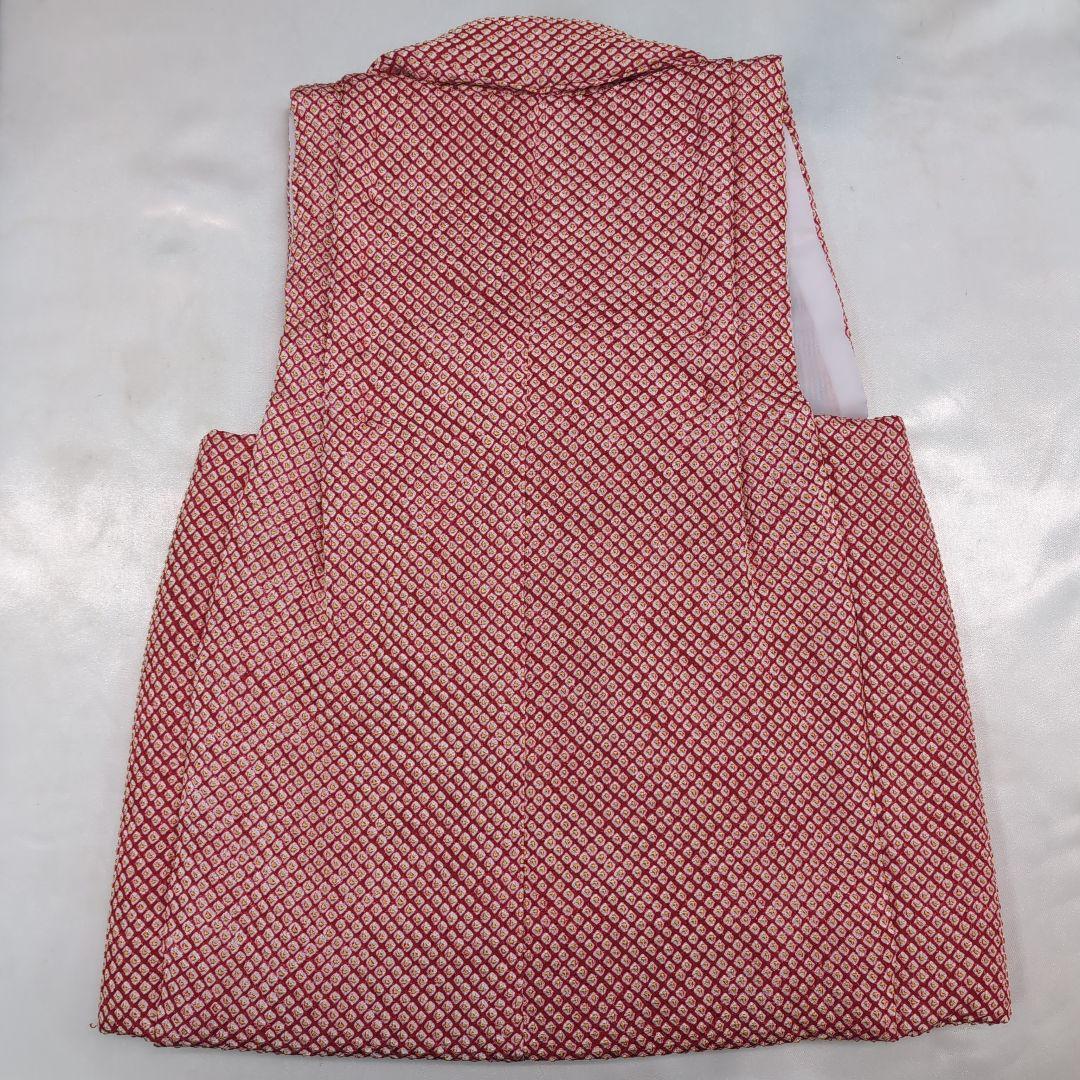 新品 正絹総絞り頭刷り 赤