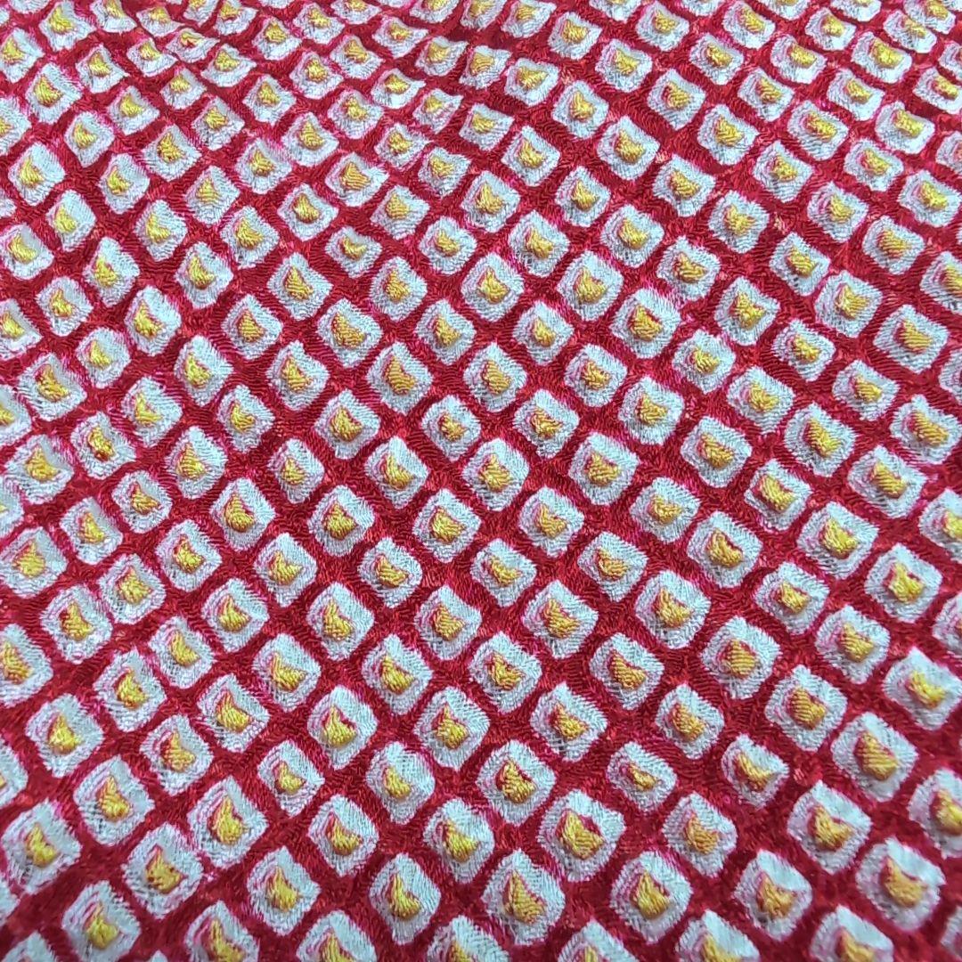 新品 正絹総絞り頭刷り 赤