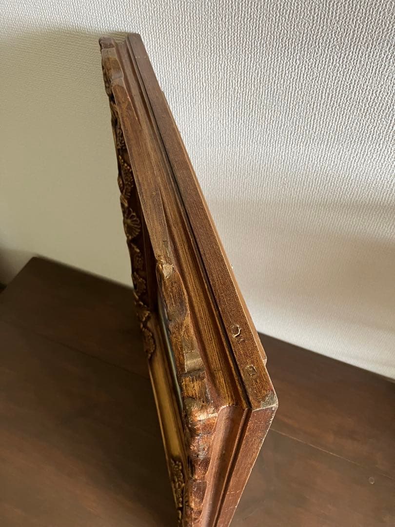 HaRu 薔薇 花 花瓶 1点物 真作 原画 絵画 油絵 ♪ アンティーク 額縁