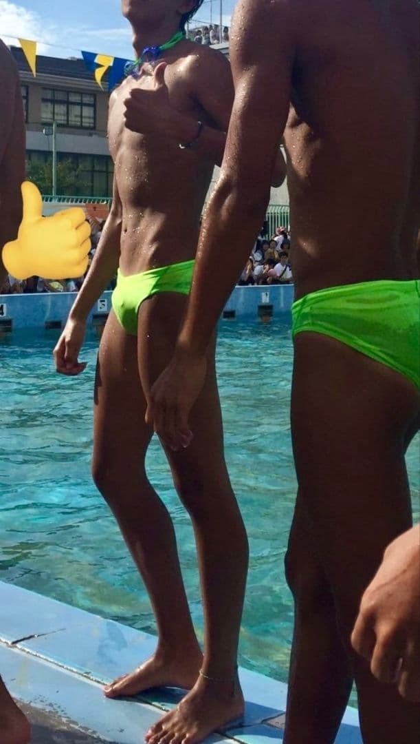 【美品】asics ハイドロCD AMA87T 蛍光イエロー SS 競パン