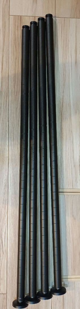 わ*！様 ルミナスノワール　ウッドシェルフ棚　7段　延長テンションポール　有孔ボ