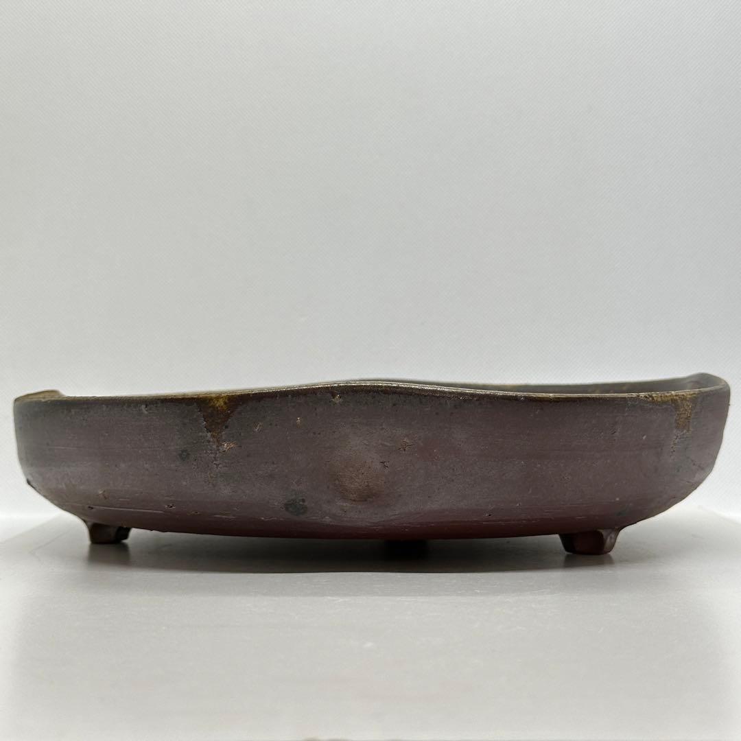 松井與之 備前 牡丹餅 緋襷 菓子器 鉢 共箱